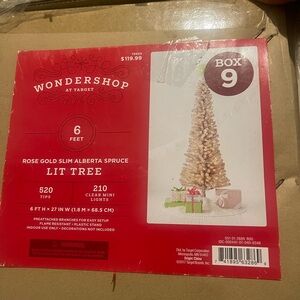 Wondershop Rose Gold Alberta Spruce Lit Tree
